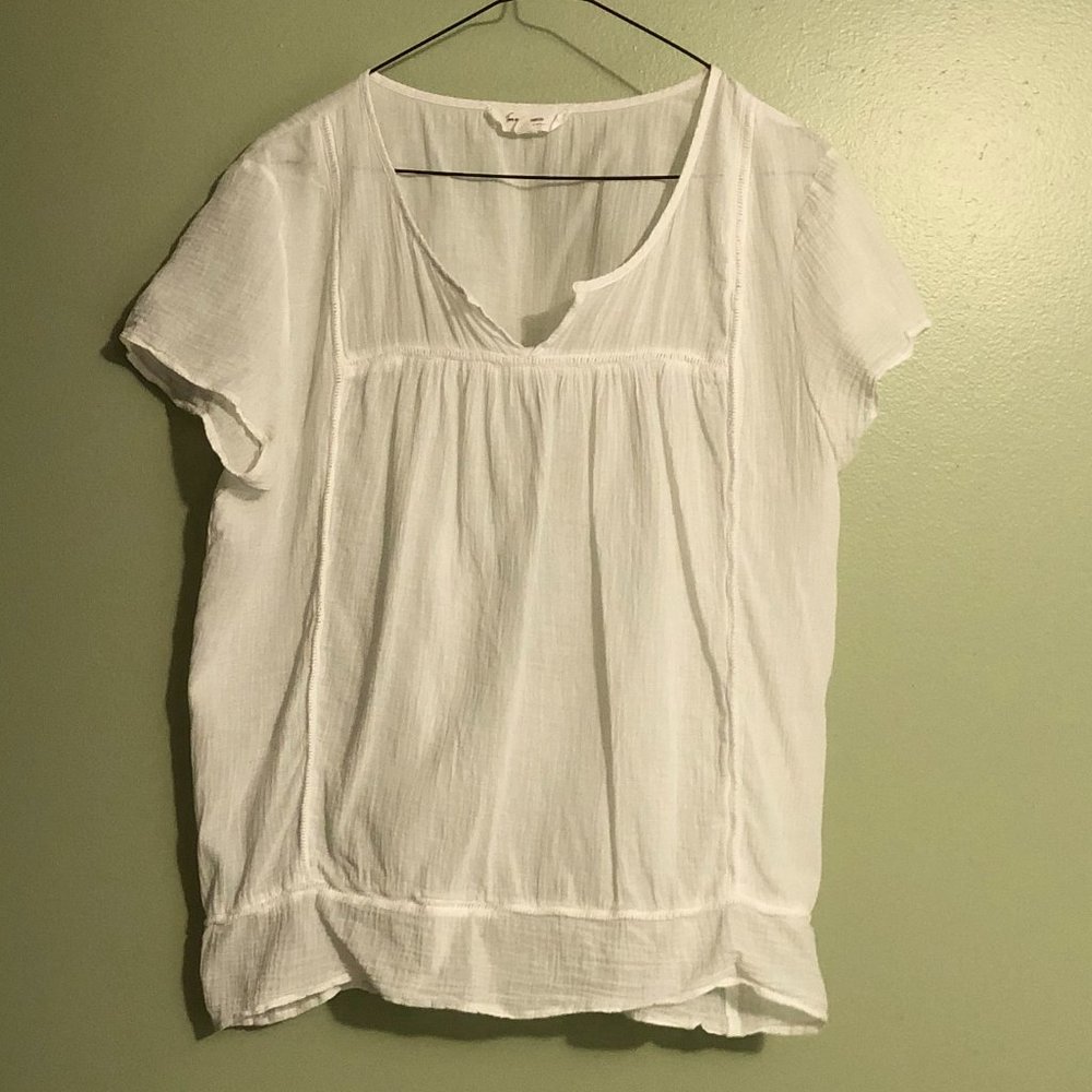 Two by Vince Compote Cotton Lightweight White Blouse